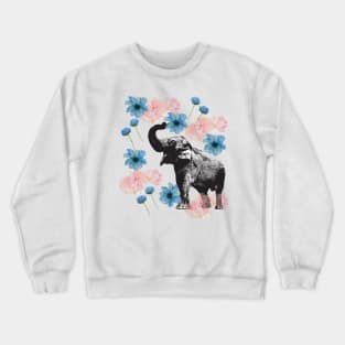 Elephant Floral Crewneck Sweatshirt